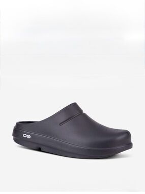 Oofos Oocloog Mules Clogs Black Size 8